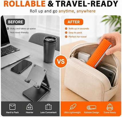 Flexible Silicone Phone Stand with Aluminum Alloy Core