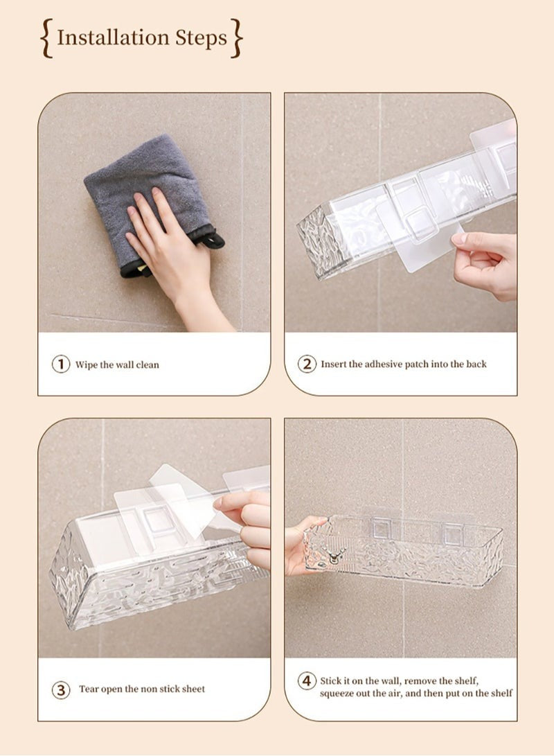 Bathroom Corner Shelf with Drill-Free Adhesive Mounting