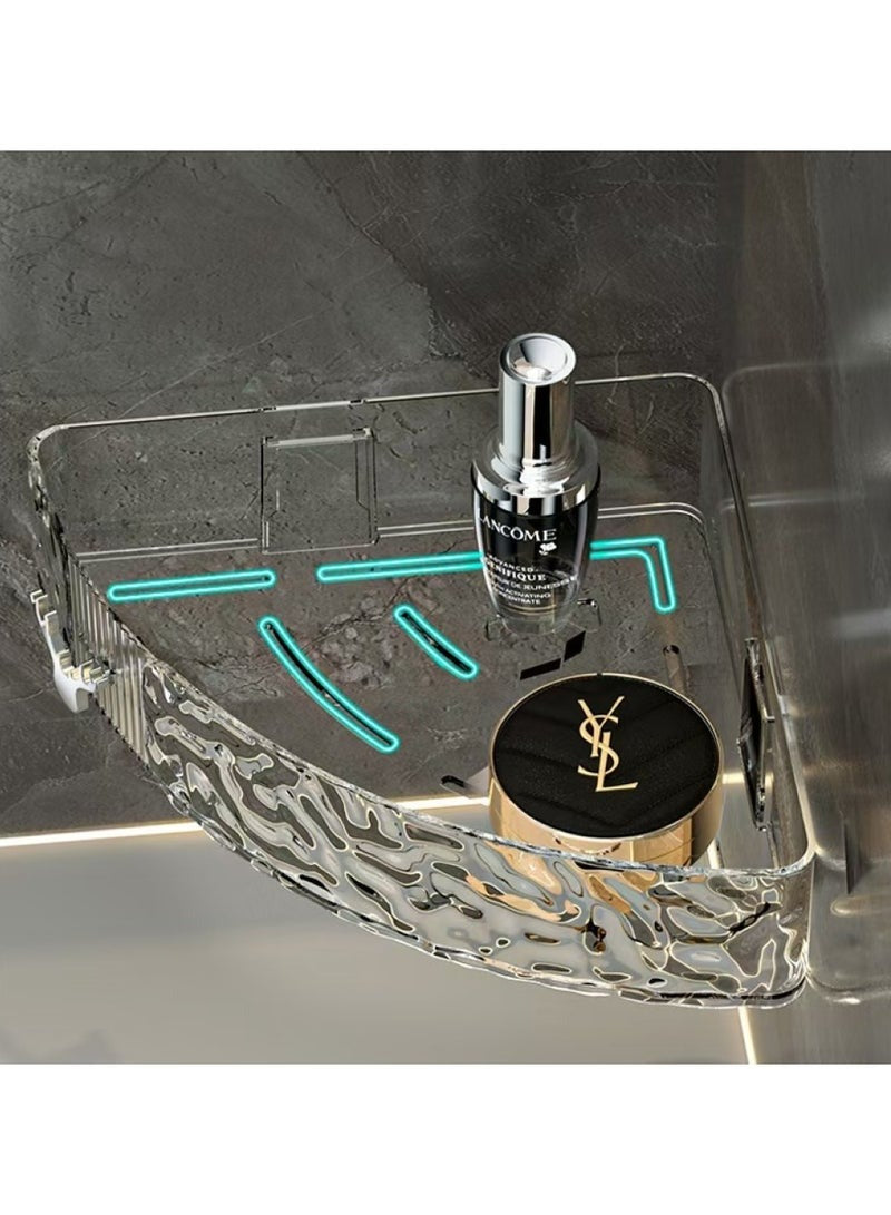 Bathroom Corner Shelf with Drill-Free Adhesive Mounting