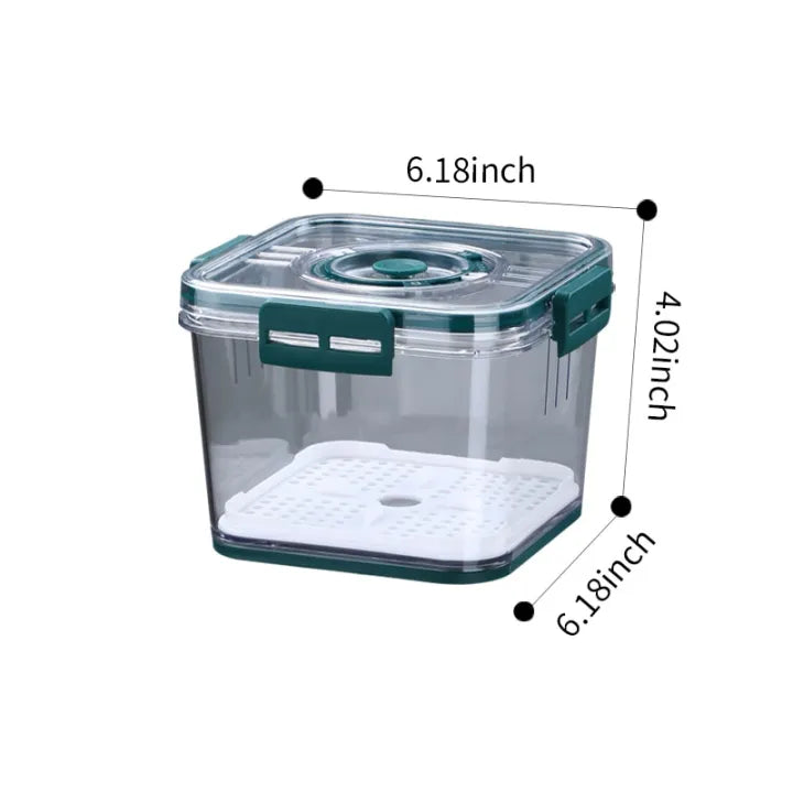 3pcs Stackable Refrigerator Storage Containers - 700ml, 1400ml, 2100ml