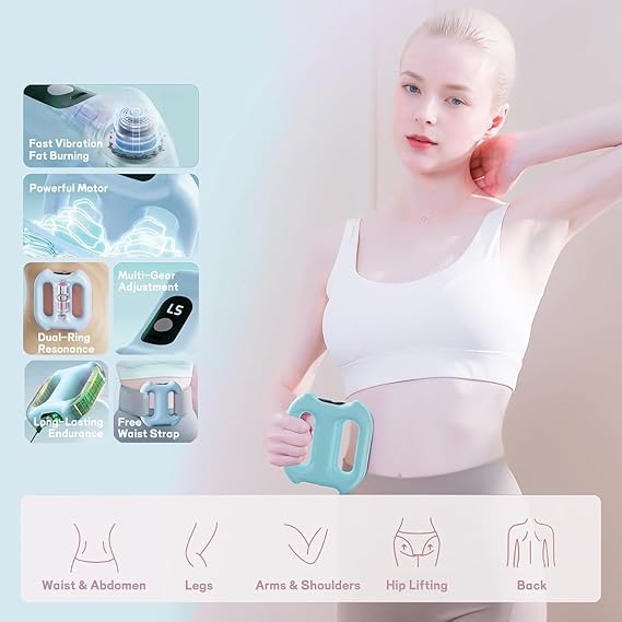 Handheld Wearable Vibration Massage Ring with Adjustable Finger Strap