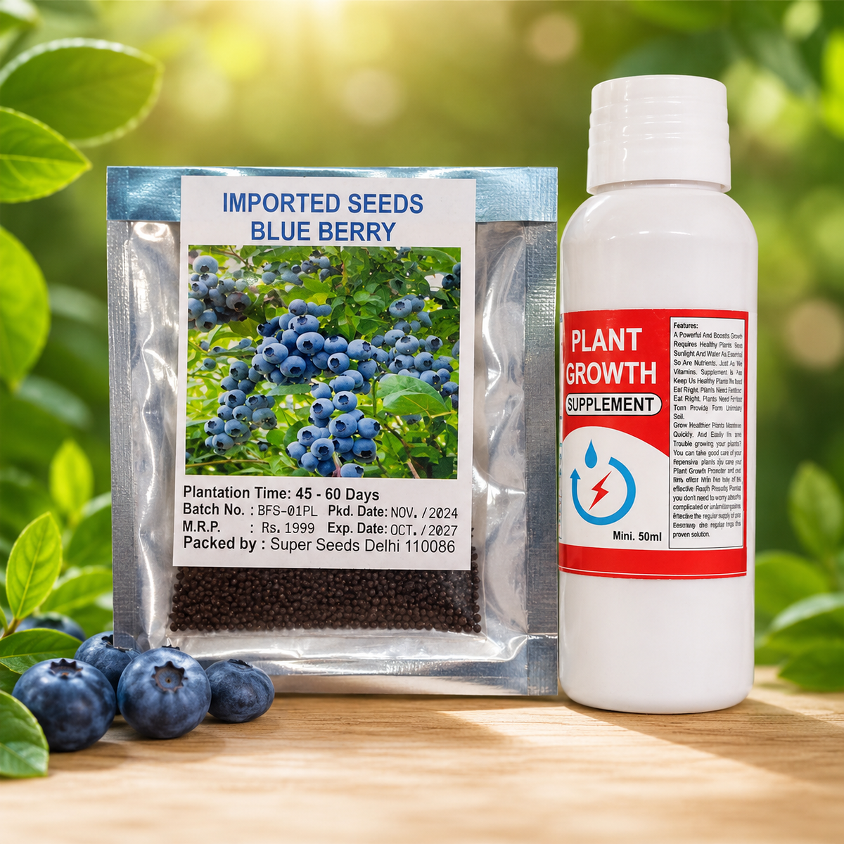 Giant Blueberry Superfood Seeds pack of 1 for home garden planting