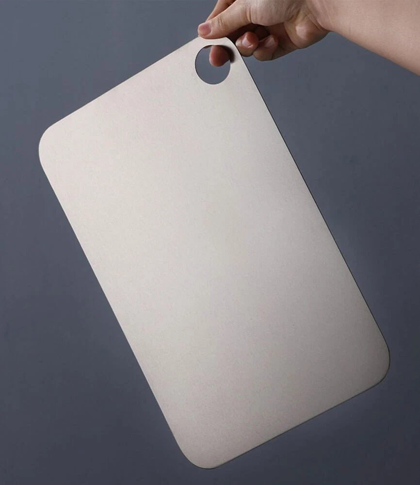 Heavy-Duty Food-Grade Stainless Steel Chopping Board
