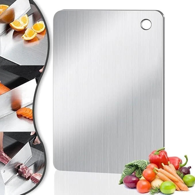 Heavy-Duty Food-Grade Stainless Steel Chopping Board