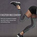 1 Pair Compression Knee and Calf Support Sleeves for Muscle Stability