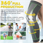 1 Pair Compression Knee and Calf Support Sleeves for Muscle Stability