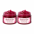 Two 100g jars of pink beetroot facial gel for hydration