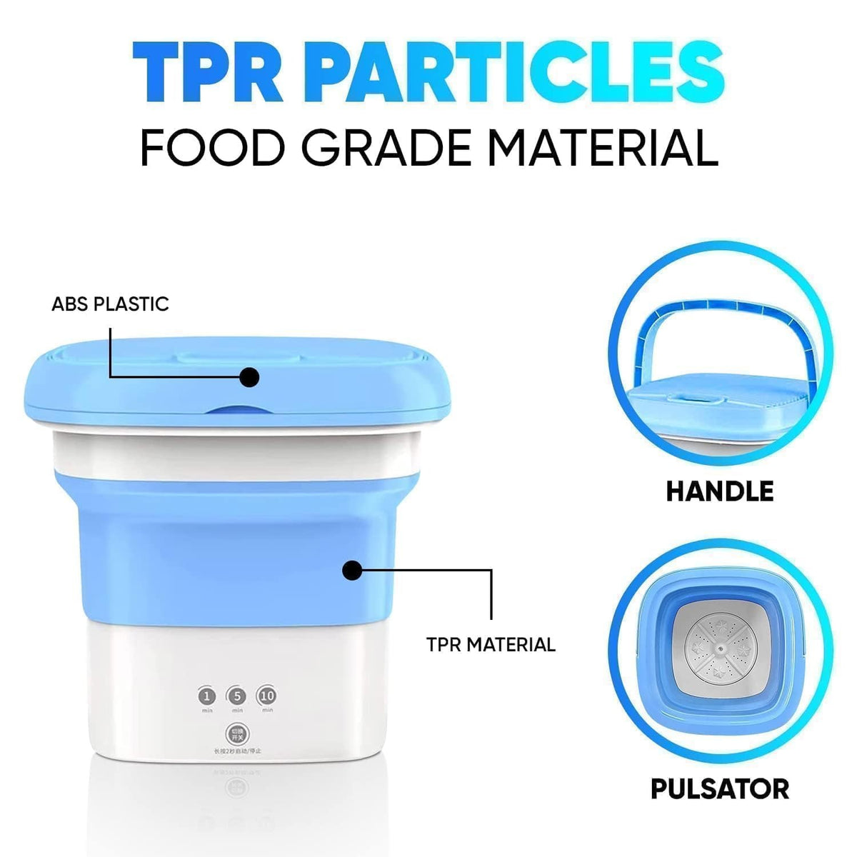 Portable Single-Tub Washing Machine for Compact Living and Travel