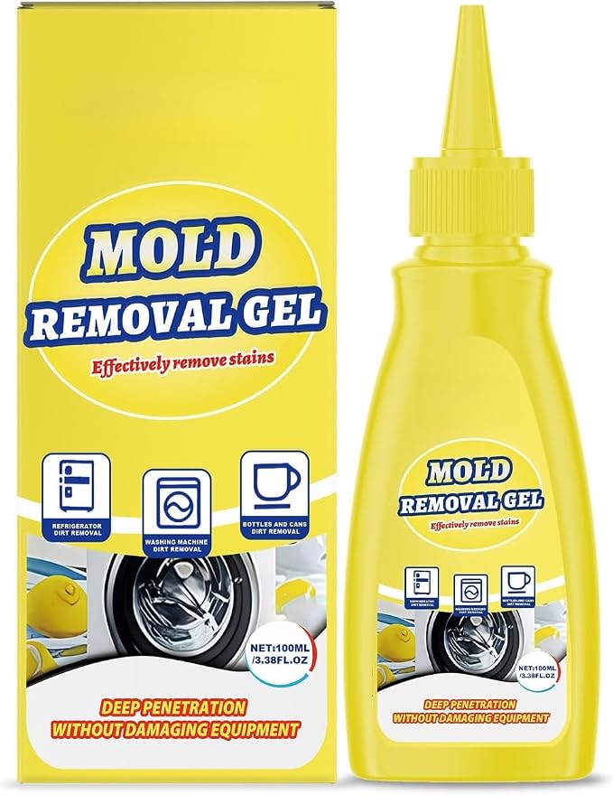 Two 50ml squeeze tubes of white mold removal gel with precision applicator nozzles