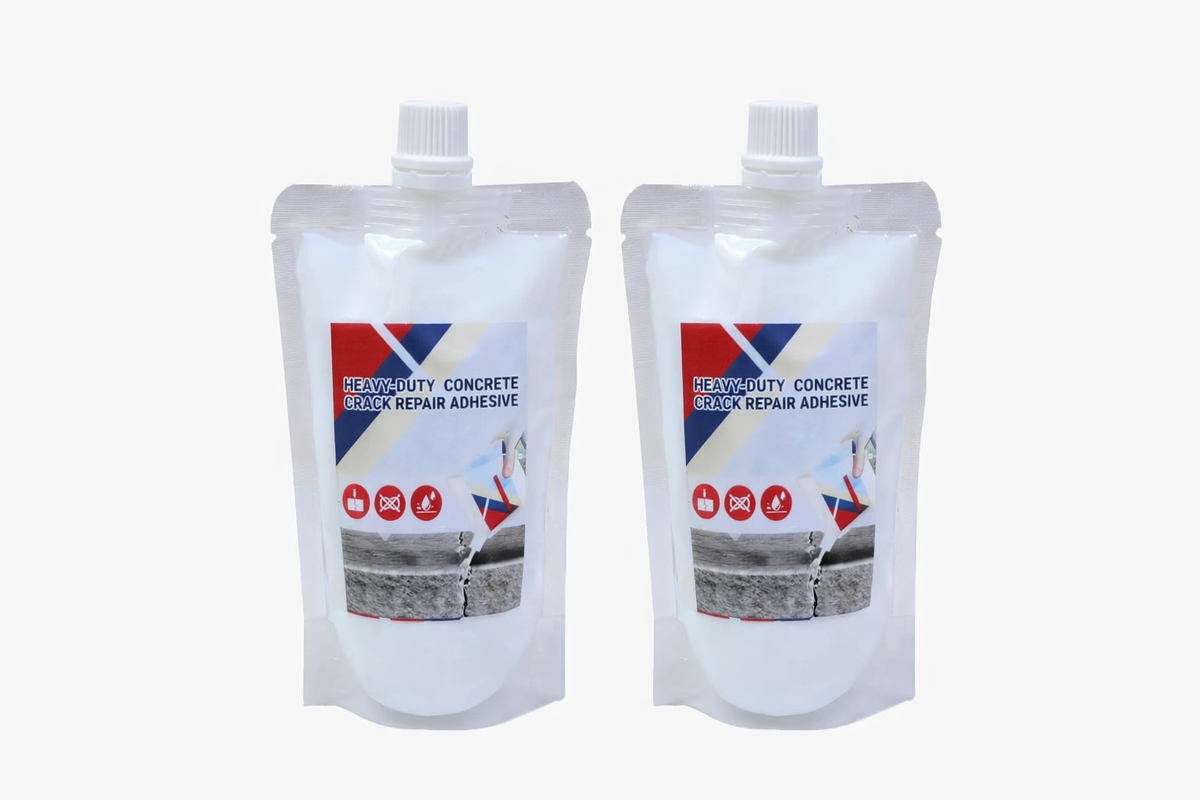 Two tubes of Heavy-Duty Concrete Crack Repair Adhesive for home maintenance