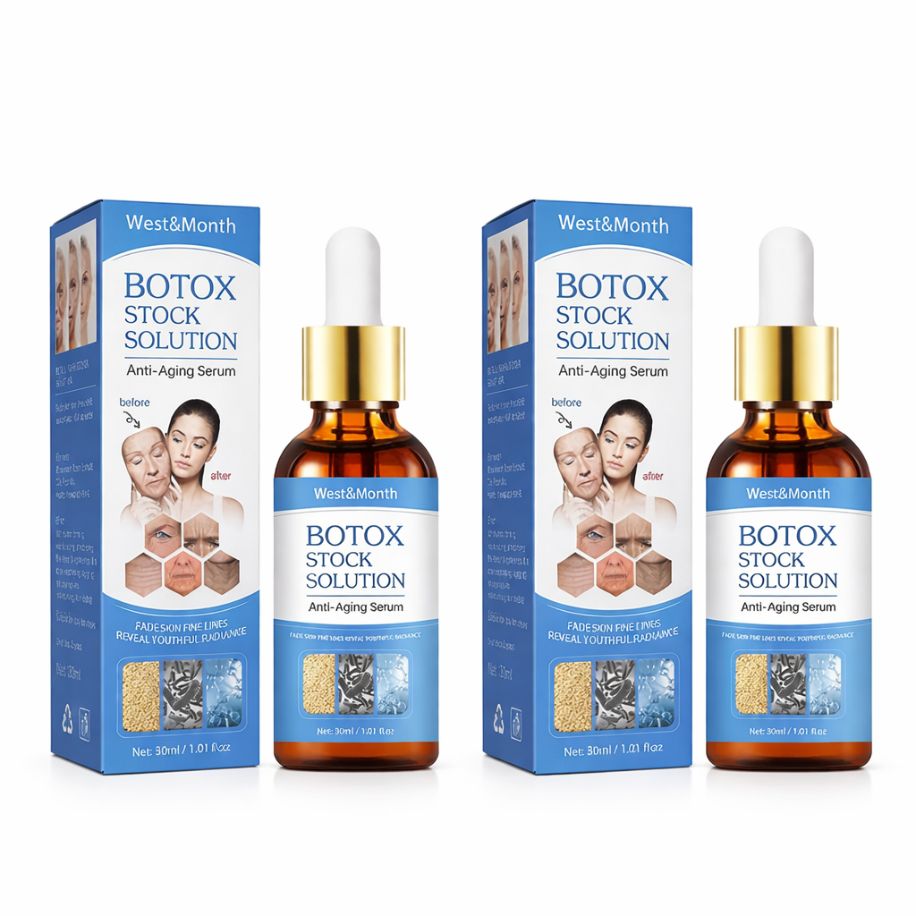 Two bottles of Botox Anti-Aging Serum side by side on a clean white background.