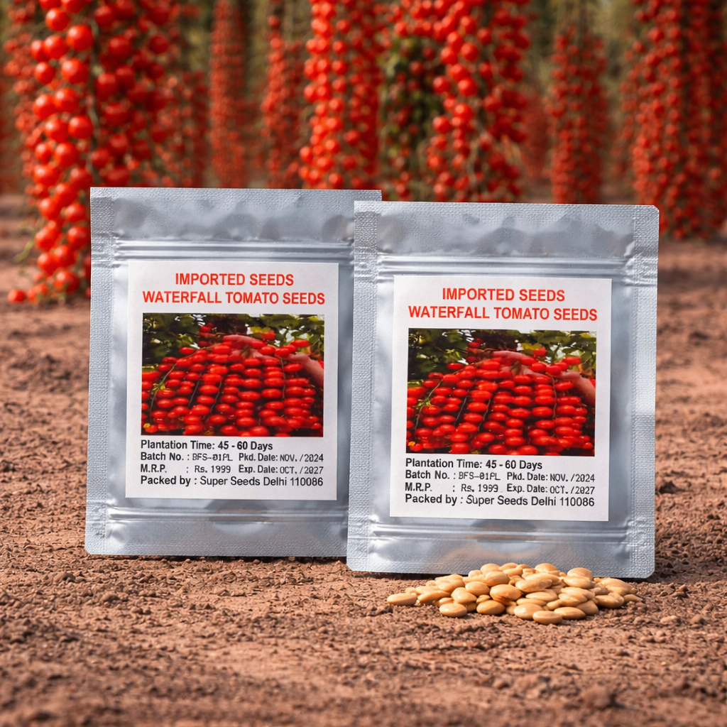 A pack of two AI Waterfall Tomato Seeds for home gardening