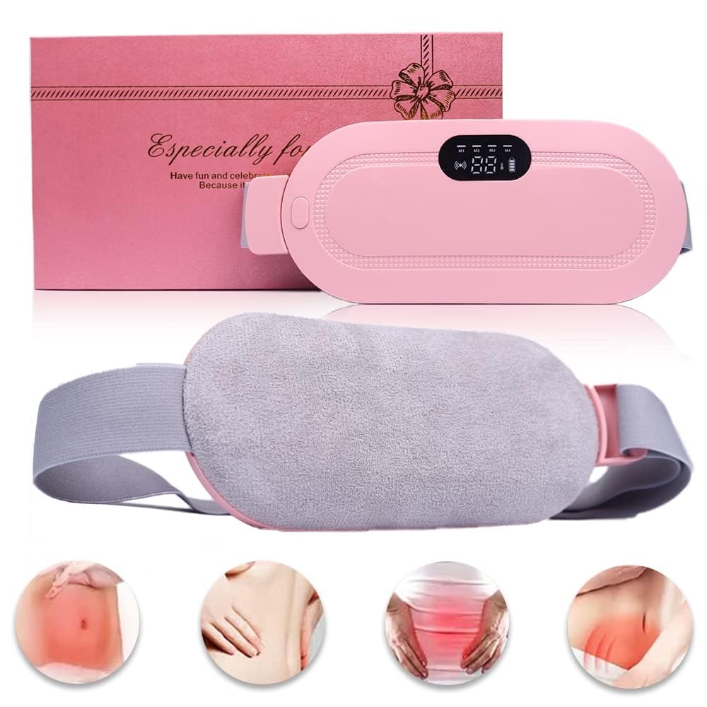 A portable cotton heat pad for menstrual cramp relief in a folded position