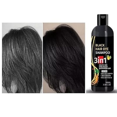 Black Hair Dye Shampoo, 3-in-1 Formula