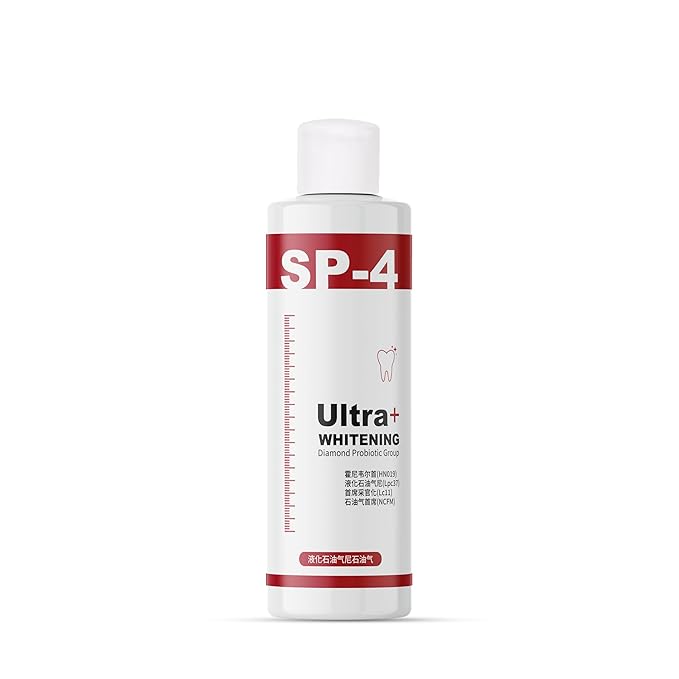 Two bottles of SP-4 Ultra+ Whitening Teeth liquid in their packaging