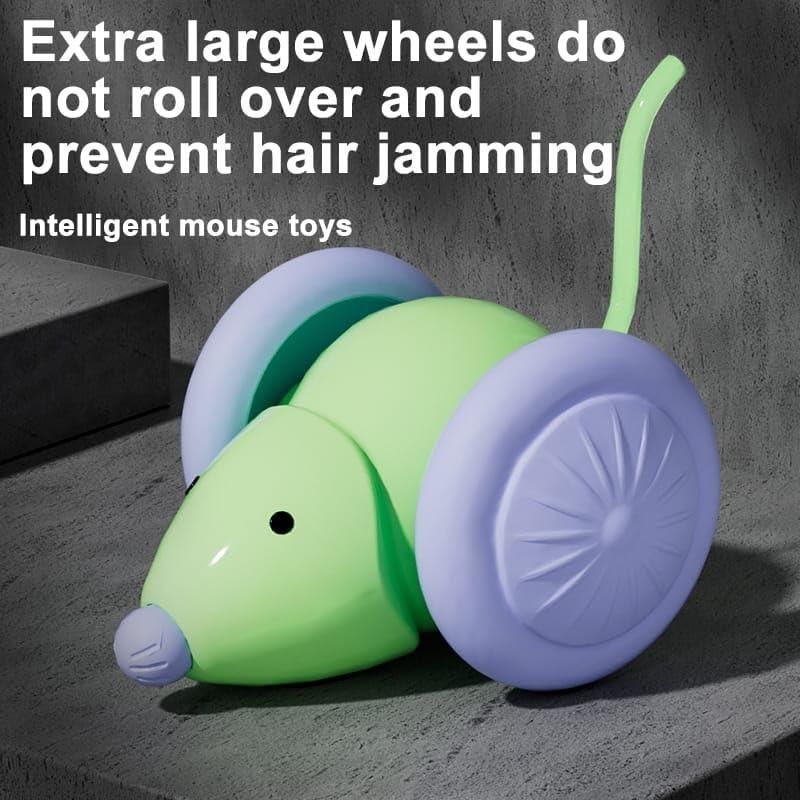 Electric Mascotas Smart Cat Toy sitting on a wooden floor