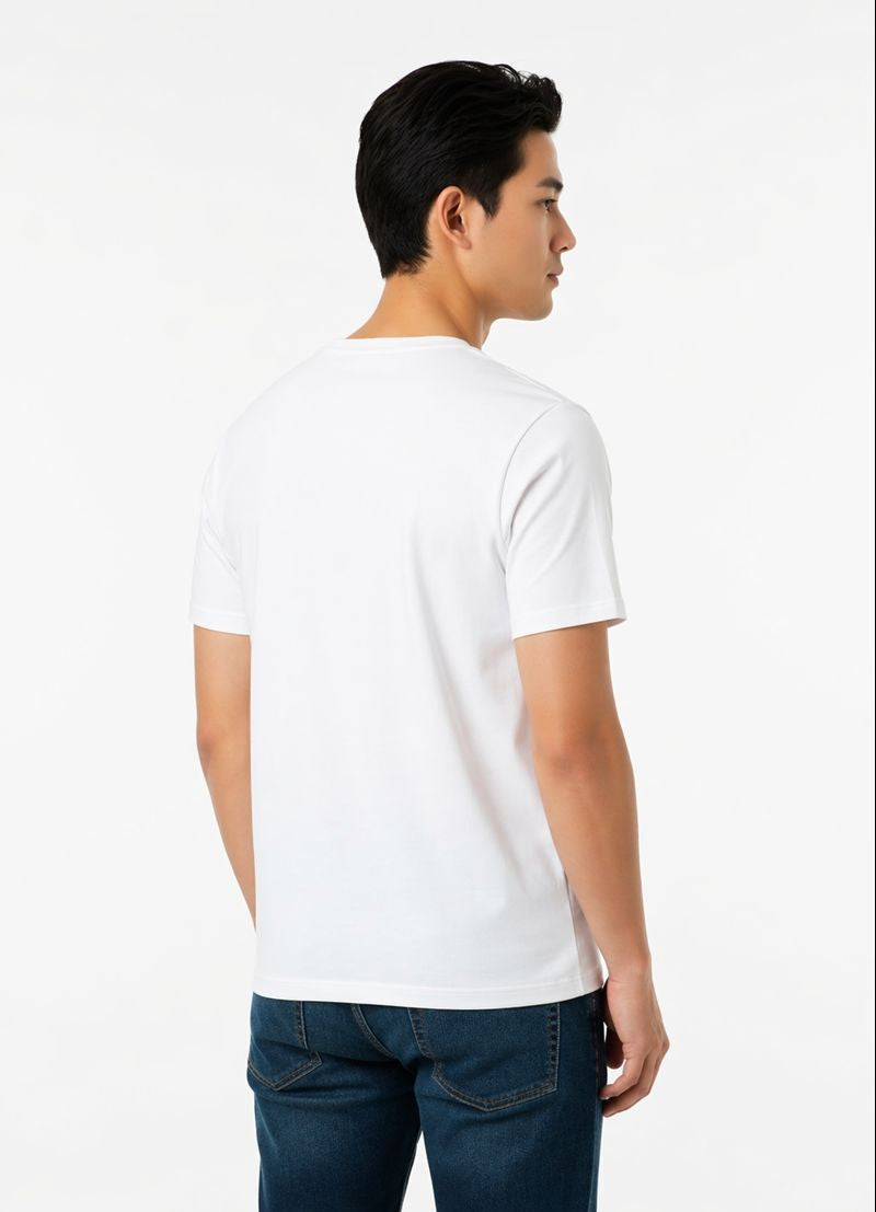 Men's Round Neck Striped Printed Regular Fit T-Shirt Pack Of 5 (Assorted Colors)