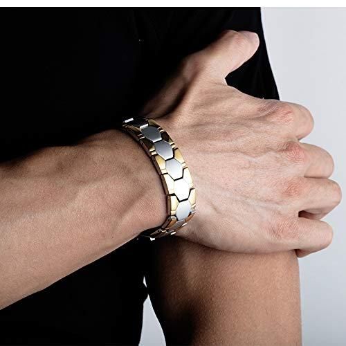 A single piece magnetic bracelet shown on a plain background