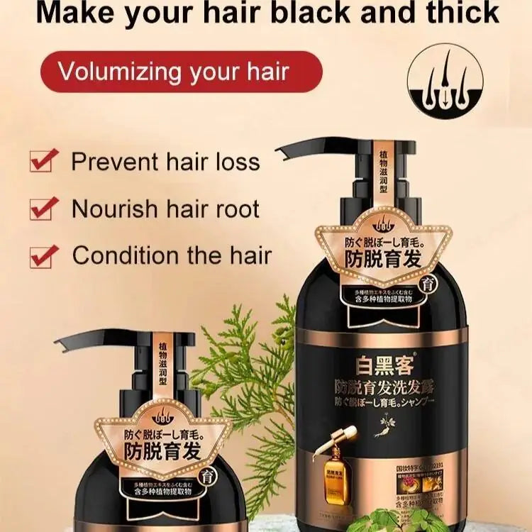 Two bottles of Anti Hair Loss Shampoo 600ml standing side by side