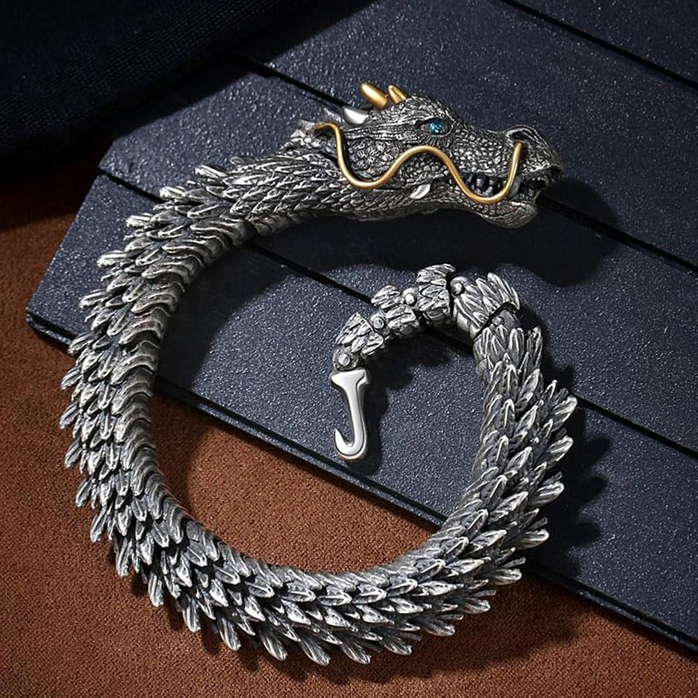 Vintage Punk Dragon Bracelet for Men