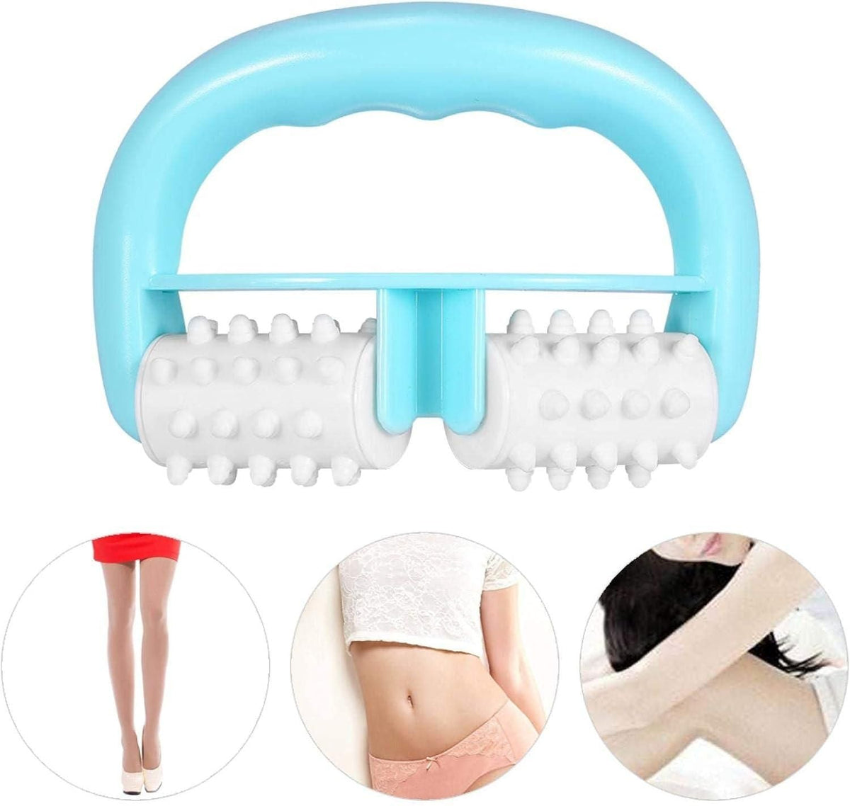 Manual anti-cellulite massage roller brush for body care