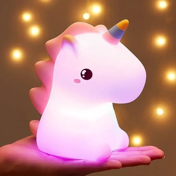 Soft silicone LED night lamp for bedroom bedside tables