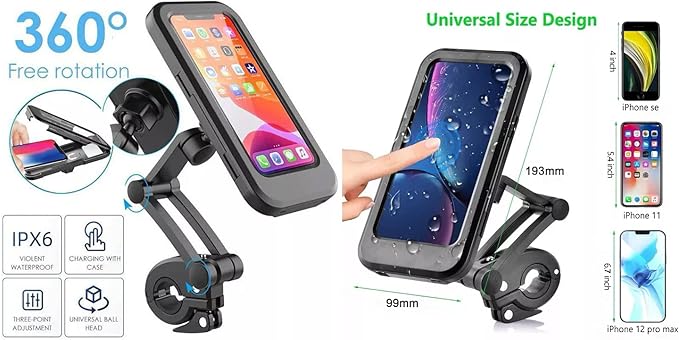 M3 Rider Waterproof Bicycle and Motorcycle Mobile Holder - Pack of 1
