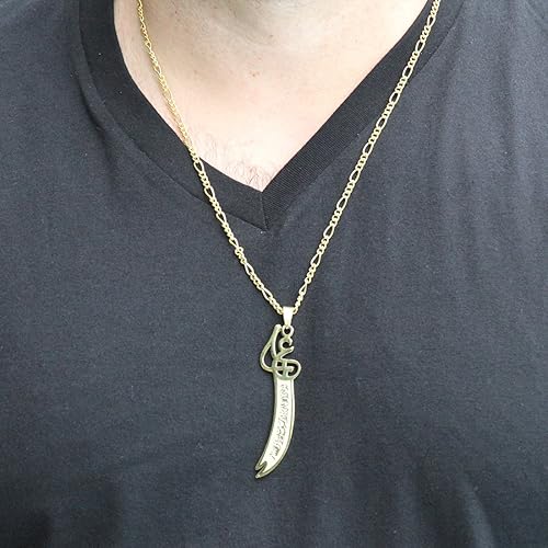 Ali Sword Necklace - Stainless Steel Pendant for Men and Women