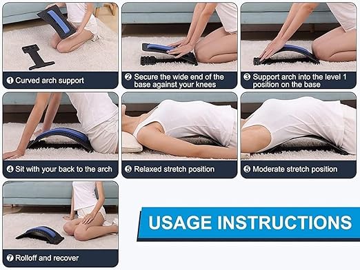 Adjustable Back Stretcher Lumbar Support for Spine Relief