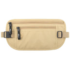 A fabric waist belt bag used for carrying small personal items