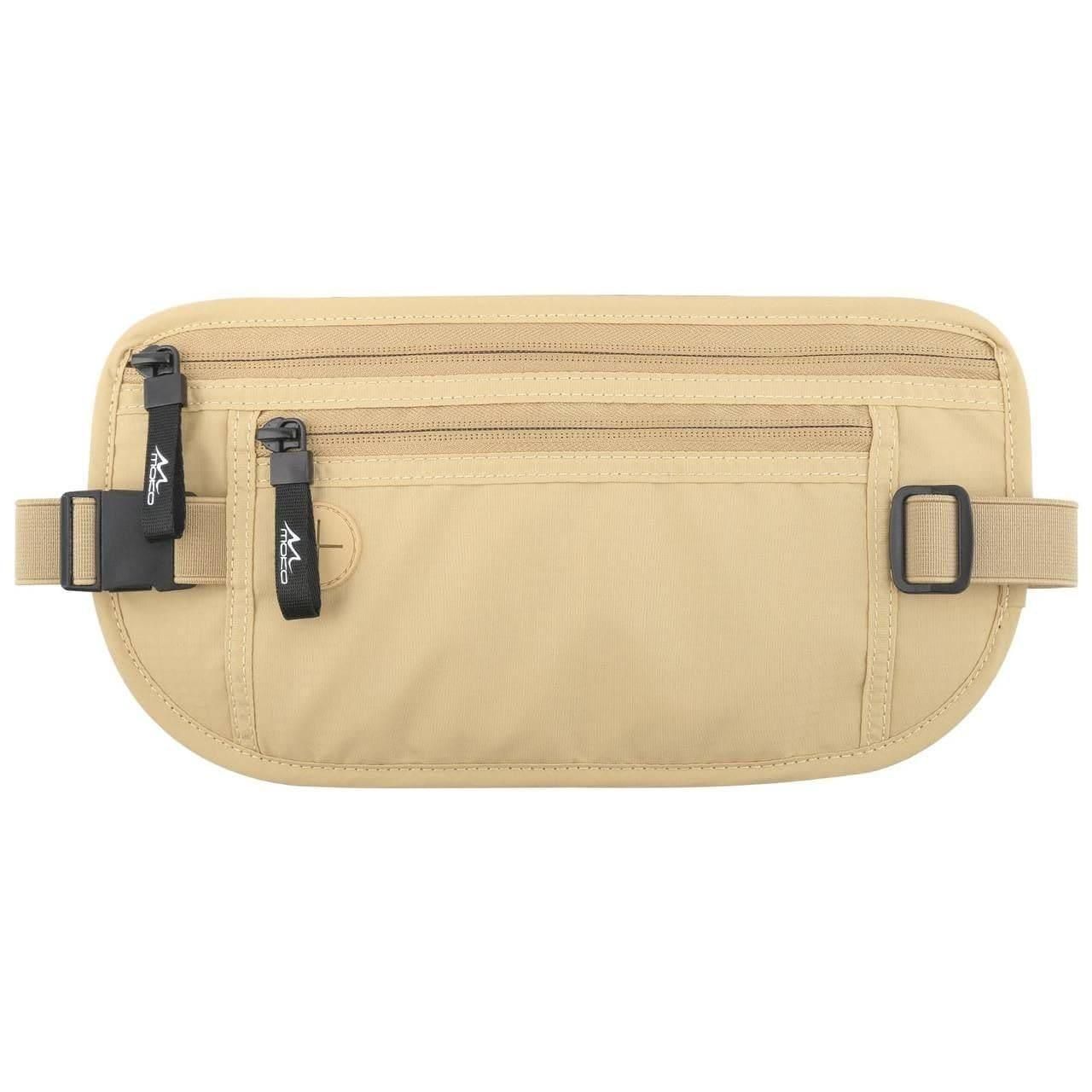 A fabric waist belt bag used for carrying small personal items