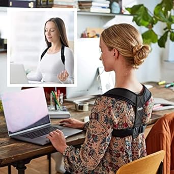 Bodhilife Adjustable Upper Back Brace for Posture Correction (Unisex)