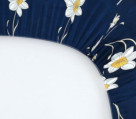 Navy Blue Double Bed Sheet - 100% Cotton