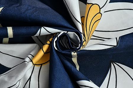 Navy Blue Double Bed Sheet - 100% Cotton