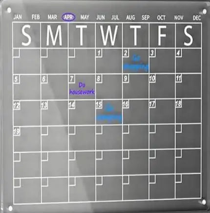 A rectangular fridge magnetic board for kitchen notes and organization