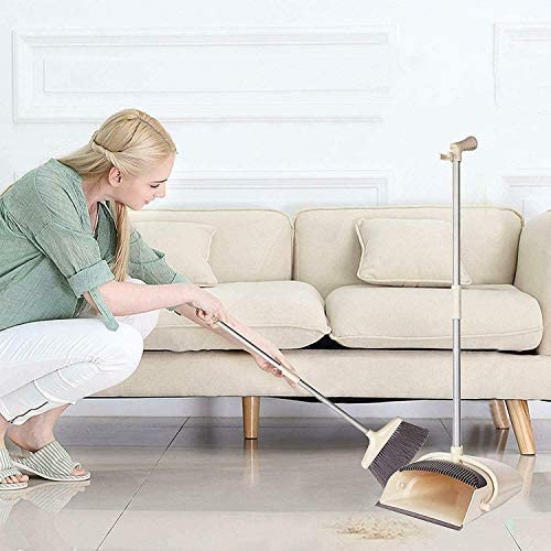 Long Handled Broom and Dustpan Set Combo (Multicolor)