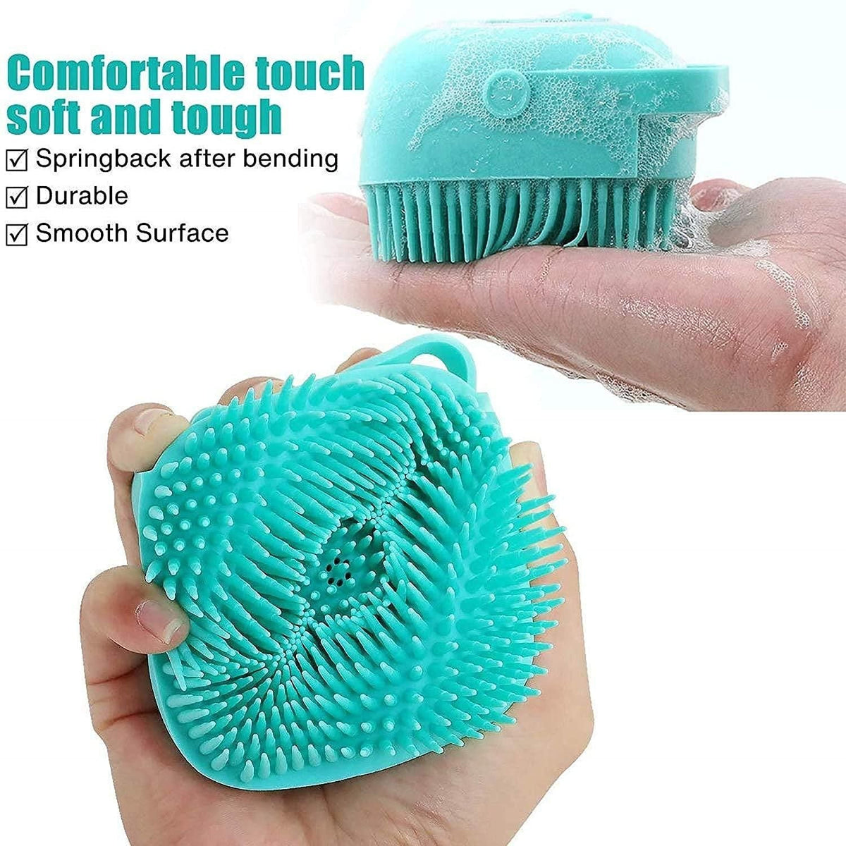 SCRUBBING Soft Silicone Bath Brush With Hooks Baby Showers, silicone