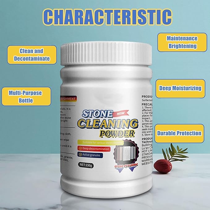 Stone Cleaning Powder for Natural and Engineered Surfaces - 150g (Pack of 2)