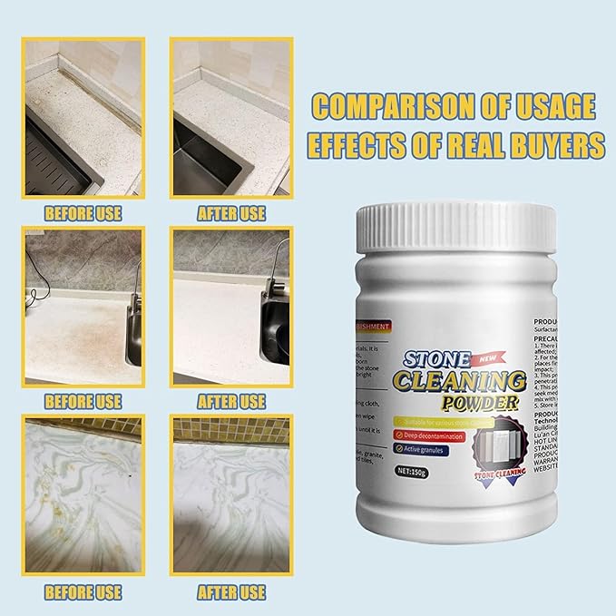 Stone Cleaning Powder for Natural and Engineered Surfaces - 150g (Pack of 2)