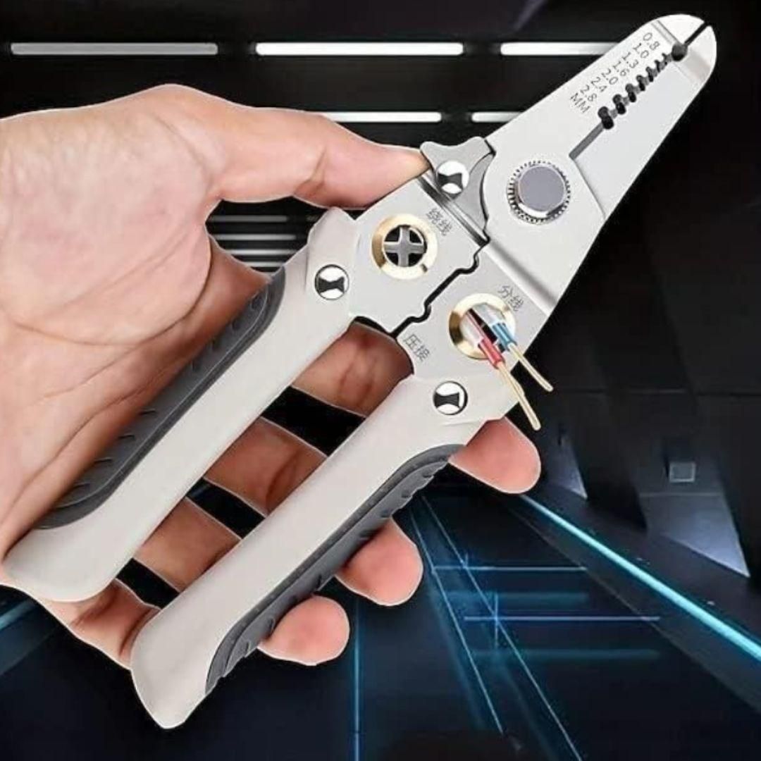 A multi-functional metal wire stripper and cable cutter tool