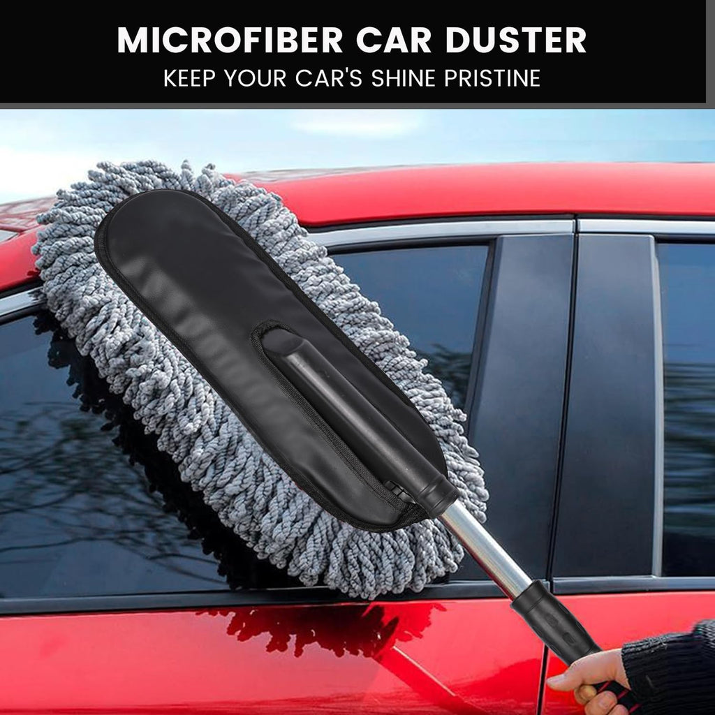 Microfiber Car Duster Brush with Extendable Handle