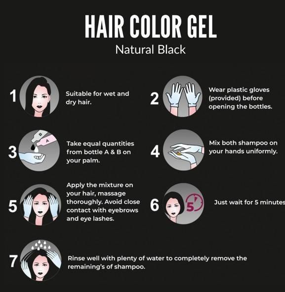Hair Color Gel, Gray Hair Coverage, Pack of 2