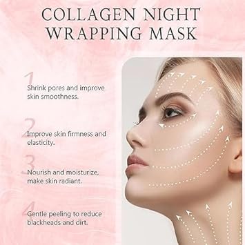 Korean Pink Peel Off Mask with Collagen (Pack of 1)