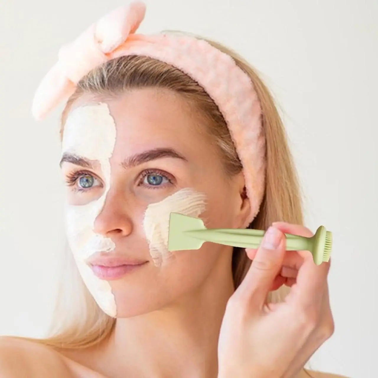 Double-Headed Face Cleansing Brush, Pack of 2, silicone