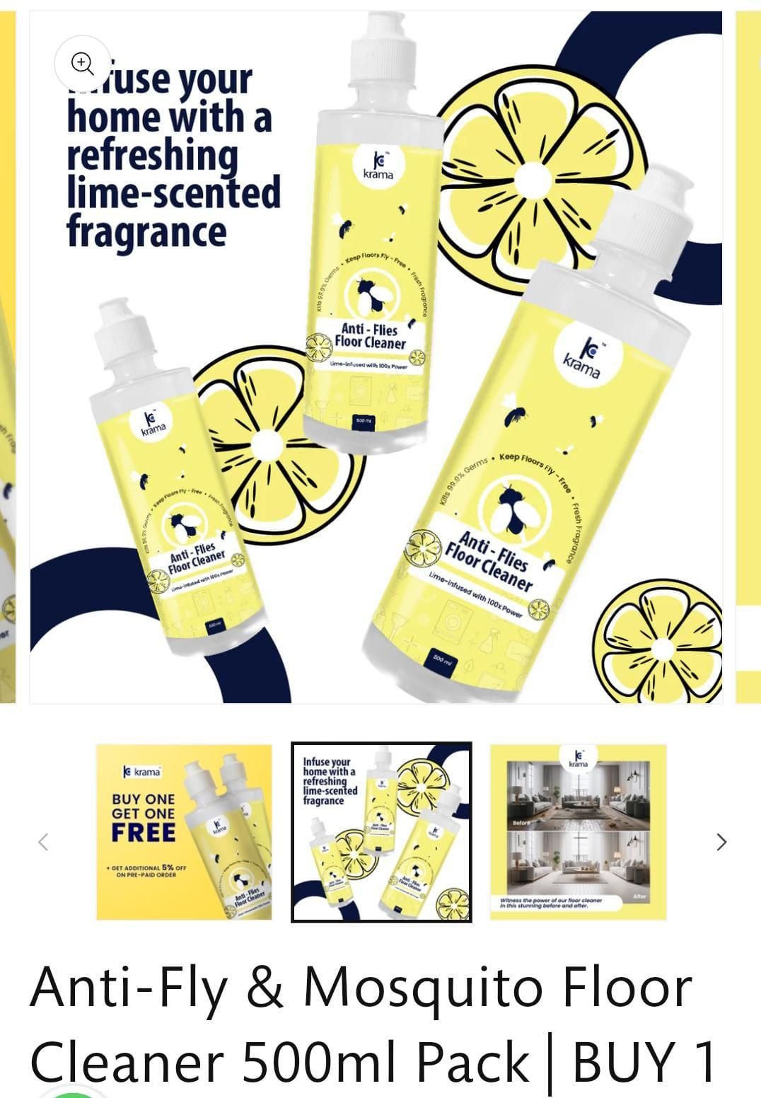 Anti Fly Floor Cleaner Liquid - Pack of 2