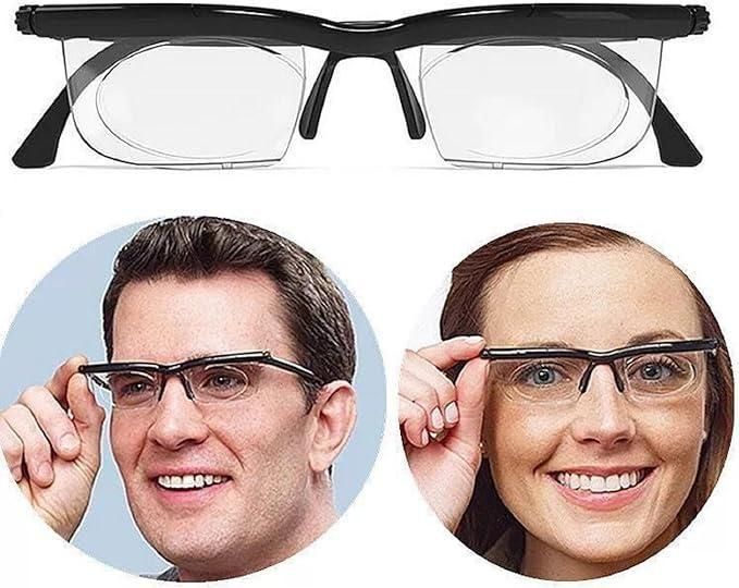 A pair of Flex Focus adjustable glasses with a polycarbonate frame.