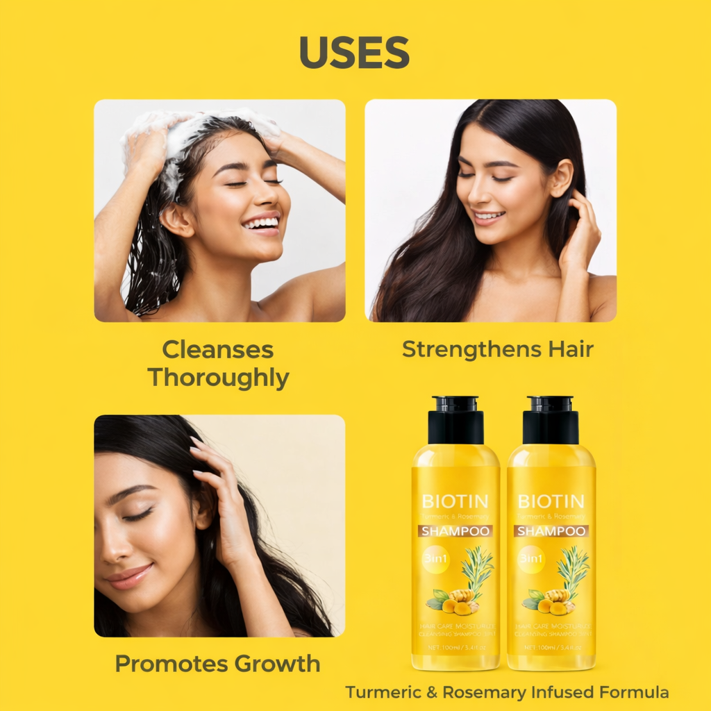 Turmeric & Rosemary Shampoo, 100ml (Pack of 2), 100 ml