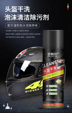 A 320 ml bottle of helmet dry cleaning spray against a plain background