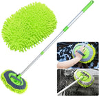 2 in 1 microfiber car washing mop with long aluminium handle