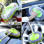 2 in 1 Microfiber Car Washing Mop with Long Handle